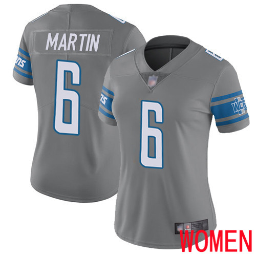 Detroit Lions Limited Steel Women Sam Martin Jersey NFL Football #6 Rush Vapor Untouchable